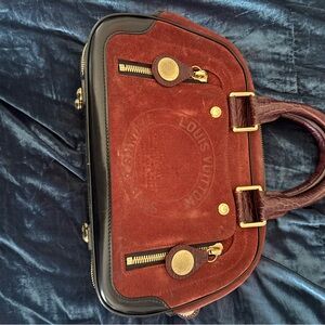 Louis Vuitton  Burgundy and Black Briefcase clutch